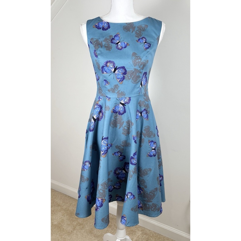50's Style Swing A-line Sleeveless Butterfly Dress Size Small - NWT